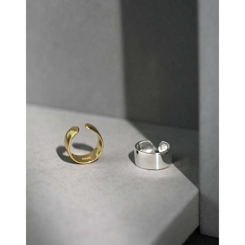 Geometric Minimalist Design Adjustable 925 Sterling Silver U-Shaped Ear Clip Earrings