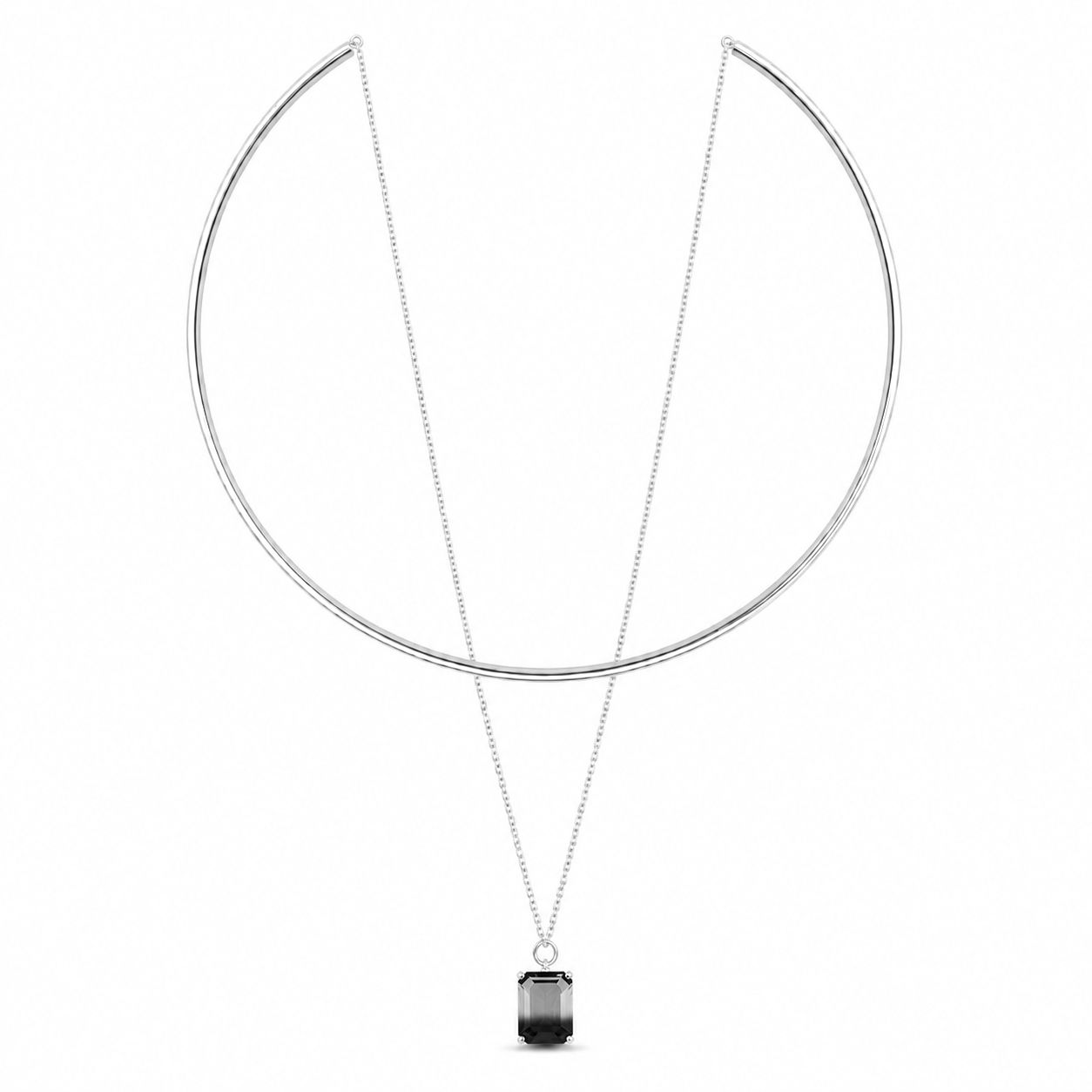 925 Sterling Silver Multi Wear Layered Open Choker Elegant Pearl Drop Pendant Collar Necklace