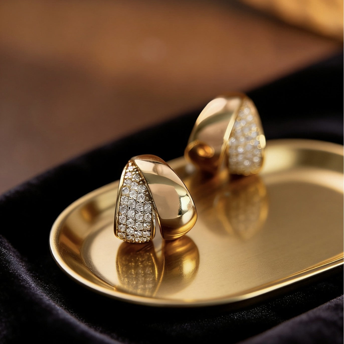 Elegant Geometric Design White Gold Cubic Zirconia 925 Sterling Silver Earrings