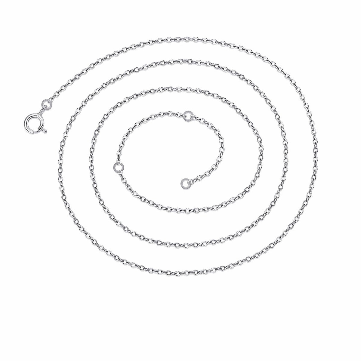 Pure metal minimalism S925 pure silver chain necklace DIY plain chain women's Necklace