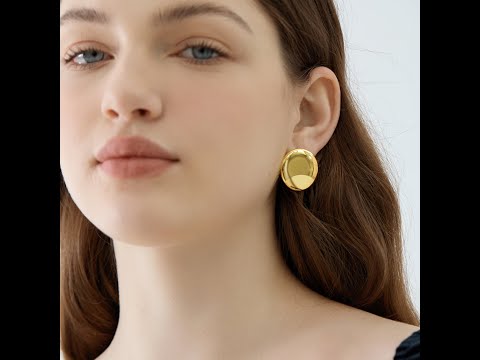 Modern Geometry 999 Sterling Silver Electroforming Irregular Ellipse Earrings