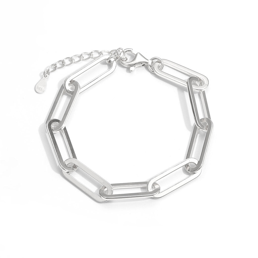 Fashion Holiday Hollow Chain 925 Sterling Silver Bracelet