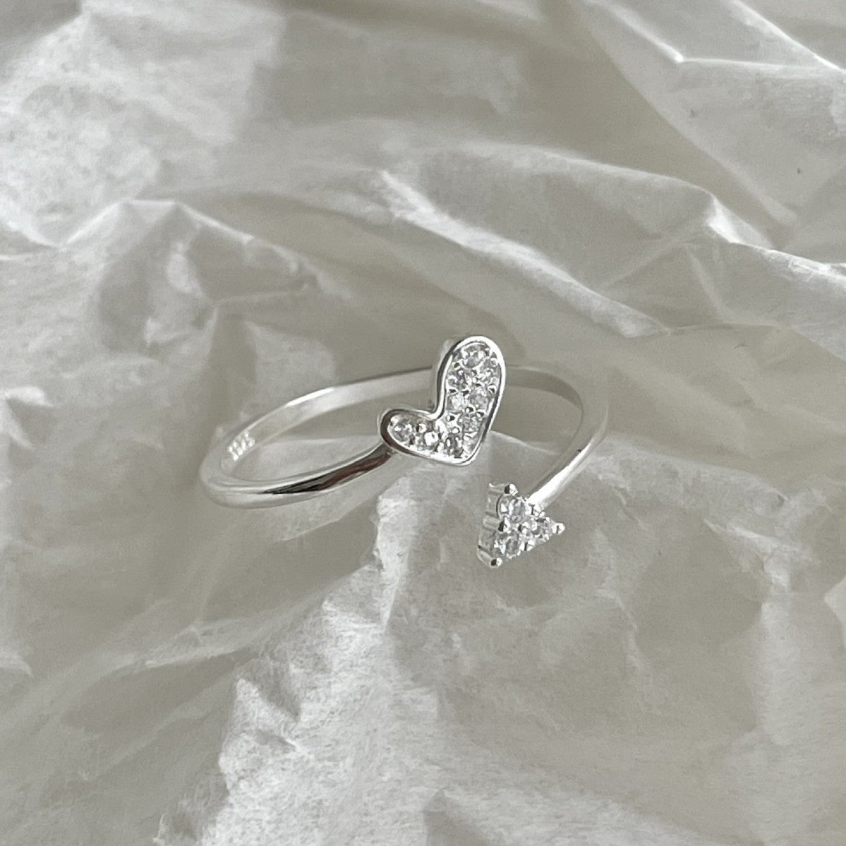 Lady Gift CZ Fish Tail Triangle 926 Sterling Silver Dangling Earrings