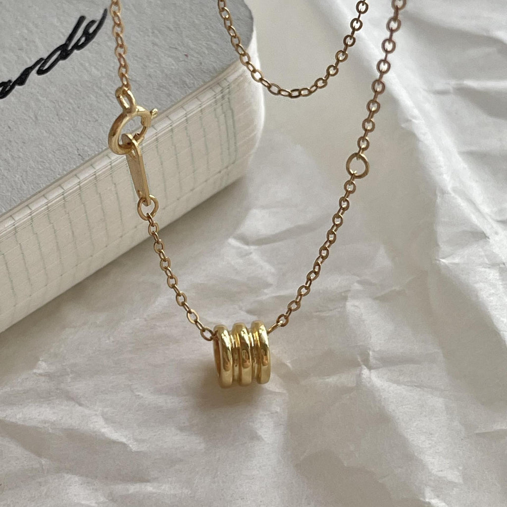 Women Simple Lucky Beads 925 Sterling Silver Necklace