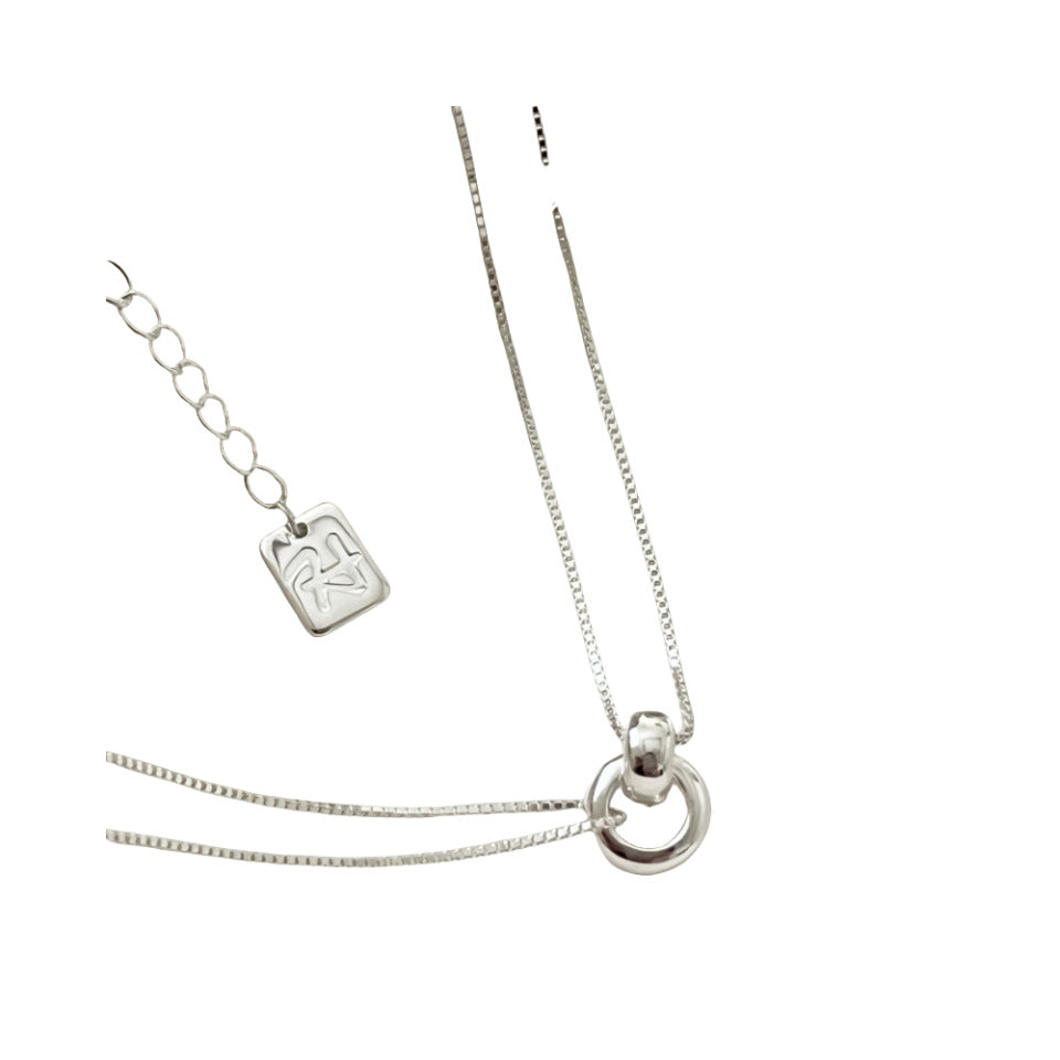 Minimalist Knot Sanke Chain 925 Sterling Silver Necklace