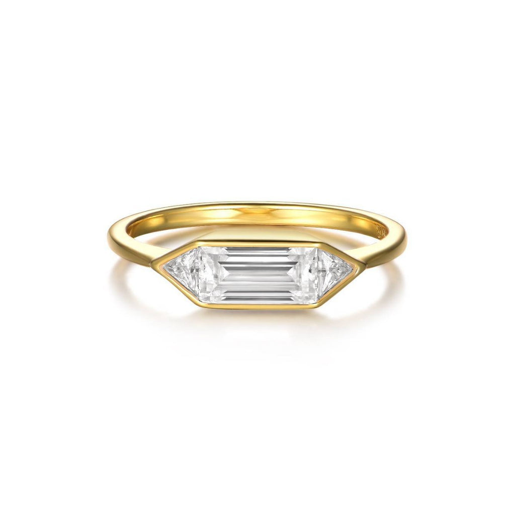 Minimalist Lightly Luxurious Geometric Moissanite 925 Sterling Silver Ring