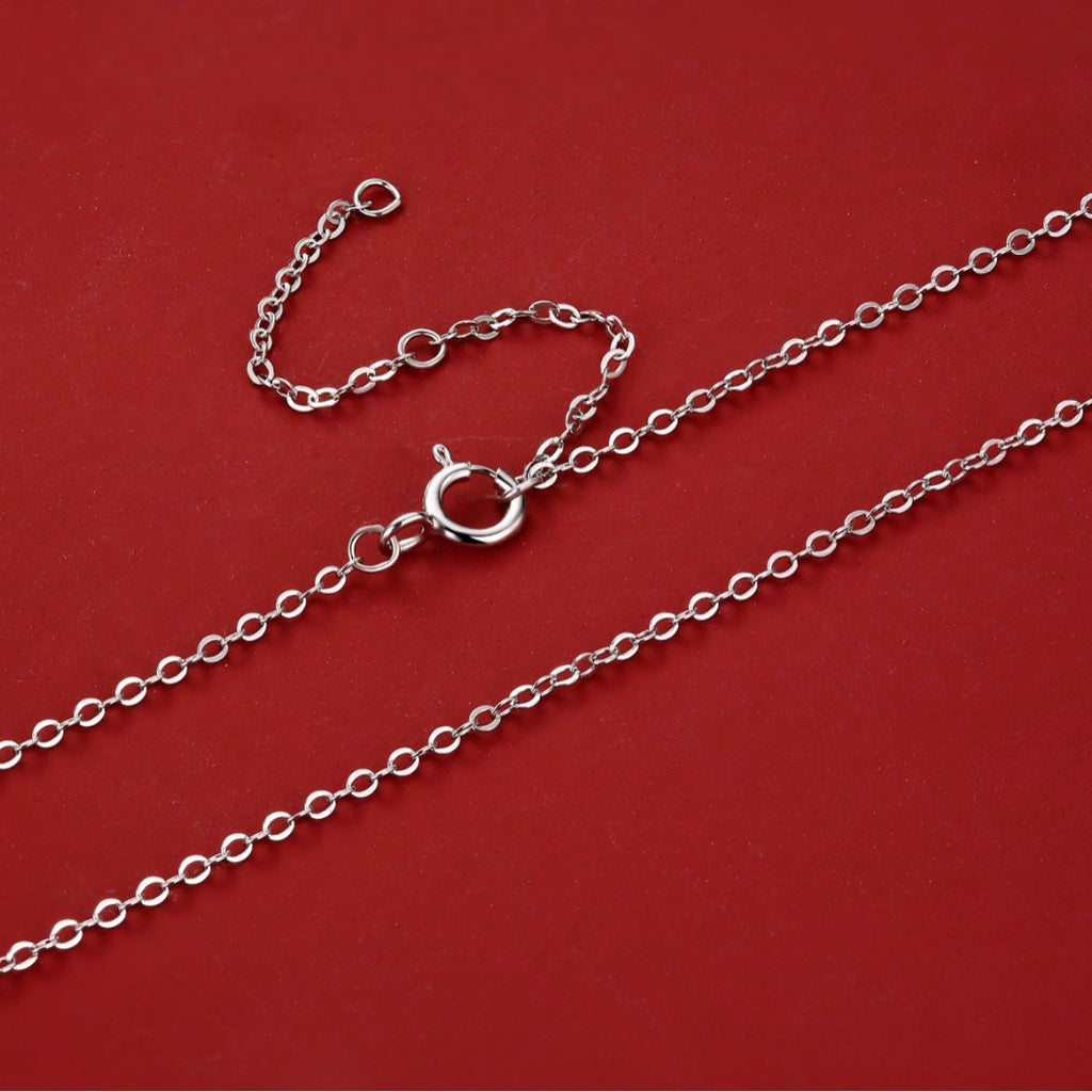 Pure metal minimalism S925 pure silver chain necklace DIY plain chain women's Necklace