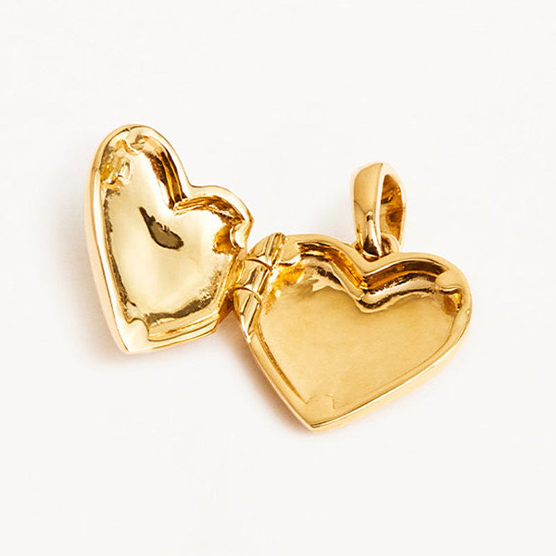 Elegant Fashion Romantic Heart Flower Cubic Zirconia 925 Sterling Silver Locket Pendant