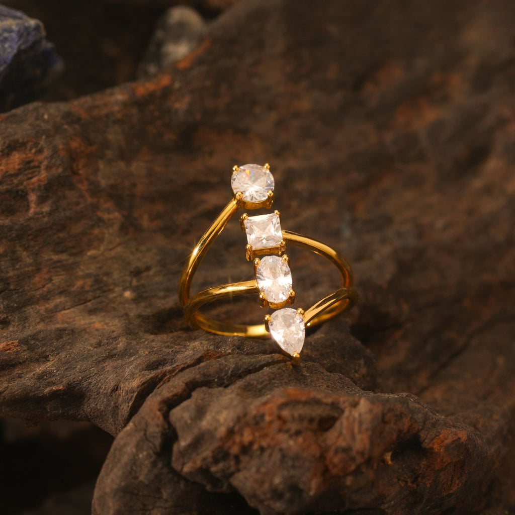 Assorted Shaped Moissanite For Women 925 Sterling Silver Ring
