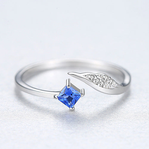 Elegant CZ Wing 925 Sterling Silver Adjustable Ring