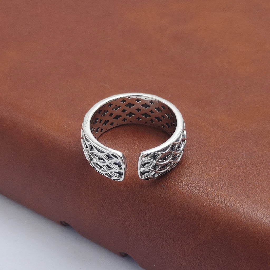 Vintage Men's Hip Hop Rogge 925 Sterling Silver Adjustable Ring