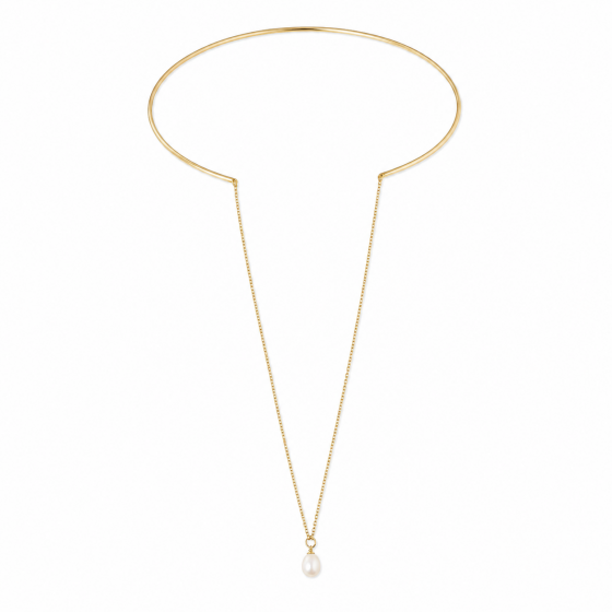 925 Sterling Silver Multi Wear Layered Open Choker Elegant Pearl Drop Pendant Collar Necklace