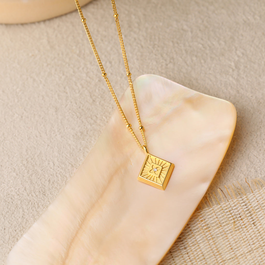 Holiday Geometry Rhombus 925 Sterling Silver Necklace