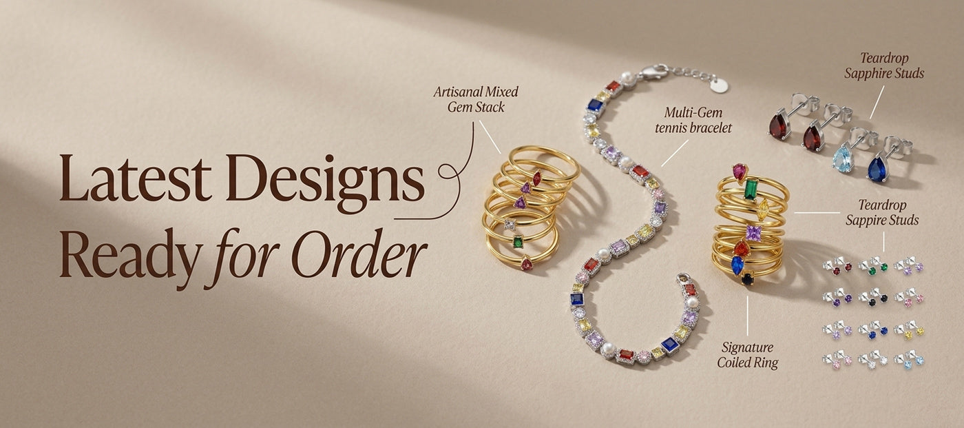 925 Sterling Silver Personalized Birthstone Ring - Custom Multi-Shape CZ Stackable Band