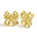 Romantic Heart-shaped Stud Earrings with Smooth Contoured Edges