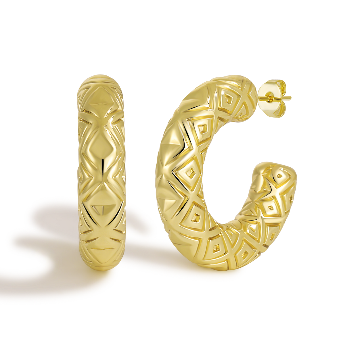 Ornate Filigree Detailed Teardrop Frame Earrings with Vintage Influence