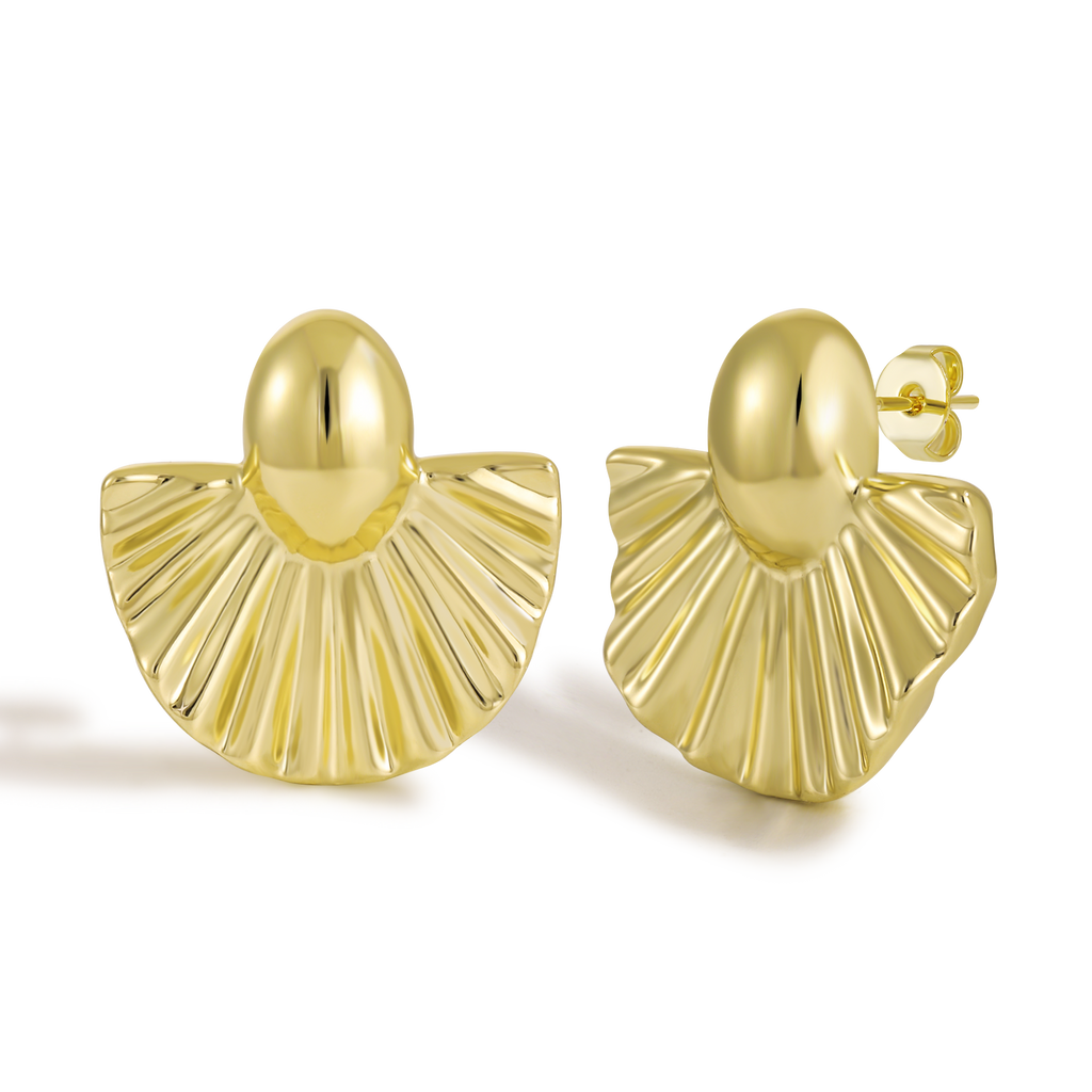 Twisted Wire Open Circle Stud Earrings with Handcrafted Detail