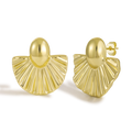 Twisted Wire Open Circle Stud Earrings with Handcrafted Detail