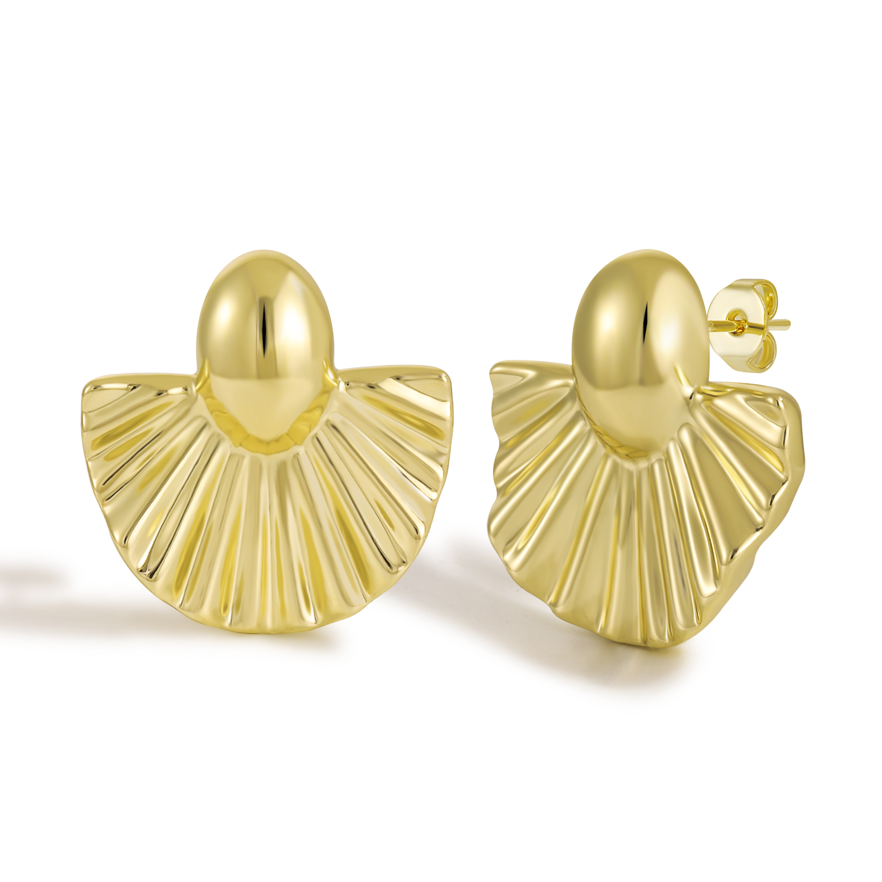 Twisted Wire Open Circle Stud Earrings with Handcrafted Detail