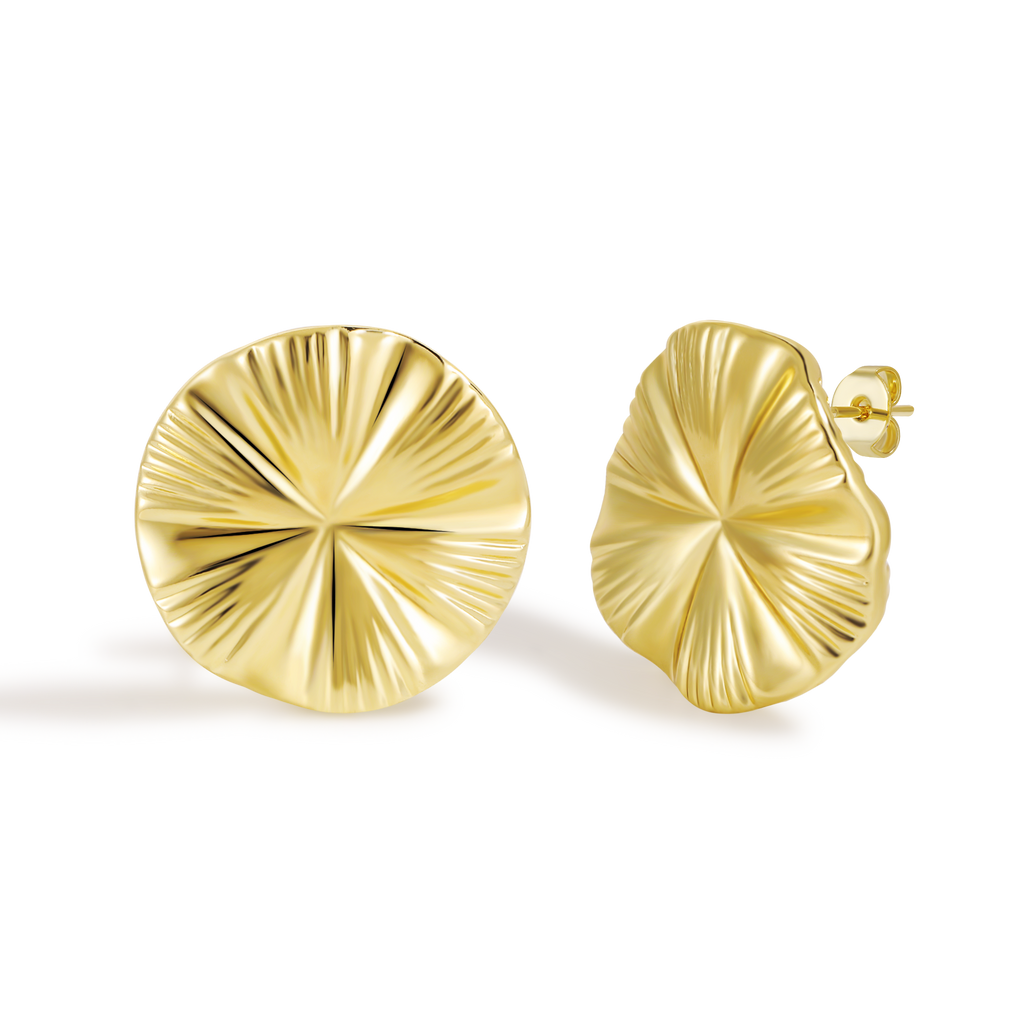 Modern Twisted Open Circle Stud Earrings with Dynamic Movement