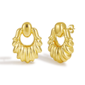 Sculptural Twisted Teardrop Shaped Stud Earrings with Three-dimensional Form