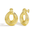 Romantic Twisted Wire Heart Shaped Hoop Earrings with Dimensional Design