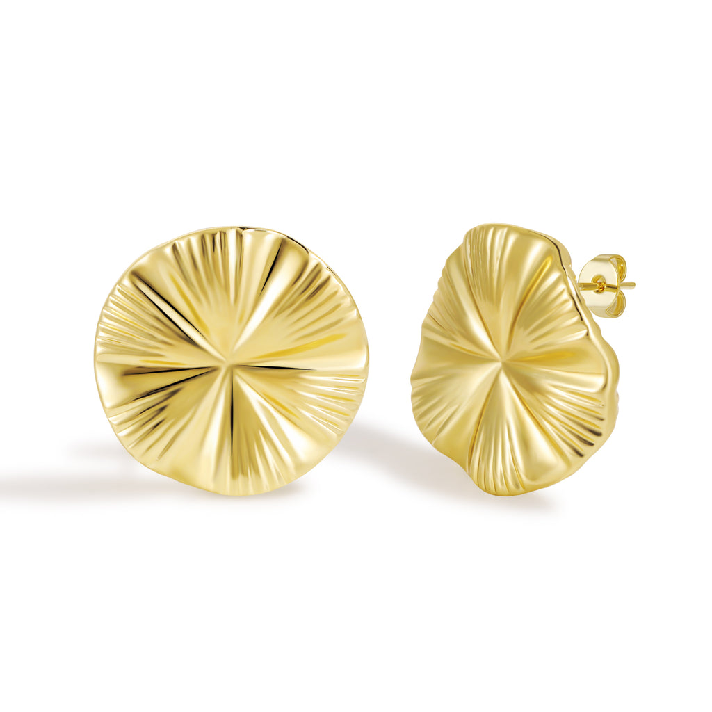 Modern Twisted Open Circle Stud Earrings with Dynamic Movement