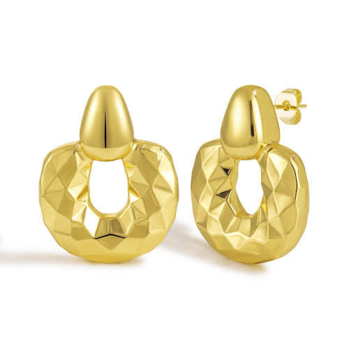 Artisanal Twisted Wire Wrapped Oval Frame Earrings with Handcrafted Appearance