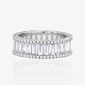 Simple Geometry Baguette CZ Lines 925 Sterling Silver Ring