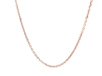 Chaîne à maillons forçat en or rose 14 carats taillée au diamant (1,30 mm)