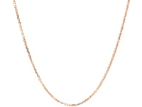 Chaîne maille forçat diamantée en or rose 18 carats (1,10 mm)