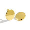 Modern Geometry 999 Sterling Silver Electroforming Irregular Ellipse Earrings