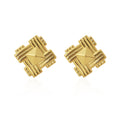 Exaggerated Jewelry Chunky Electroforming Geometry Fashion Square Cone 999 Sterling Silver Stud Earrings