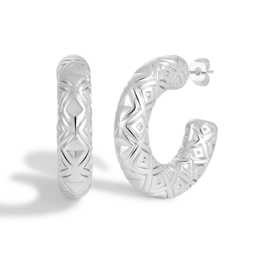 Ornate Filigree Detailed Teardrop Frame Earrings with Vintage Influence