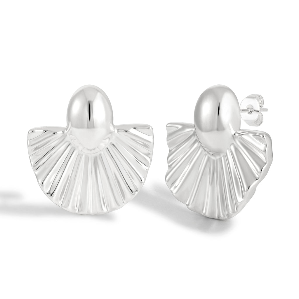 Twisted Wire Open Circle Stud Earrings with Handcrafted Detail