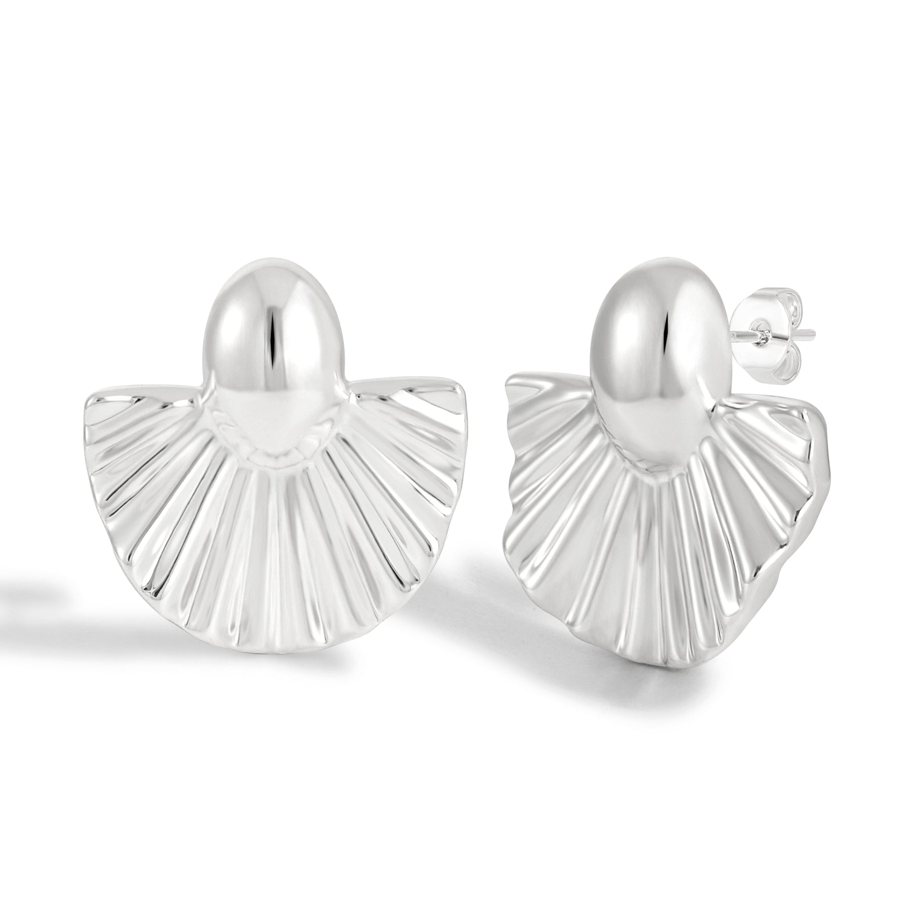 Twisted Wire Open Circle Stud Earrings with Handcrafted Detail