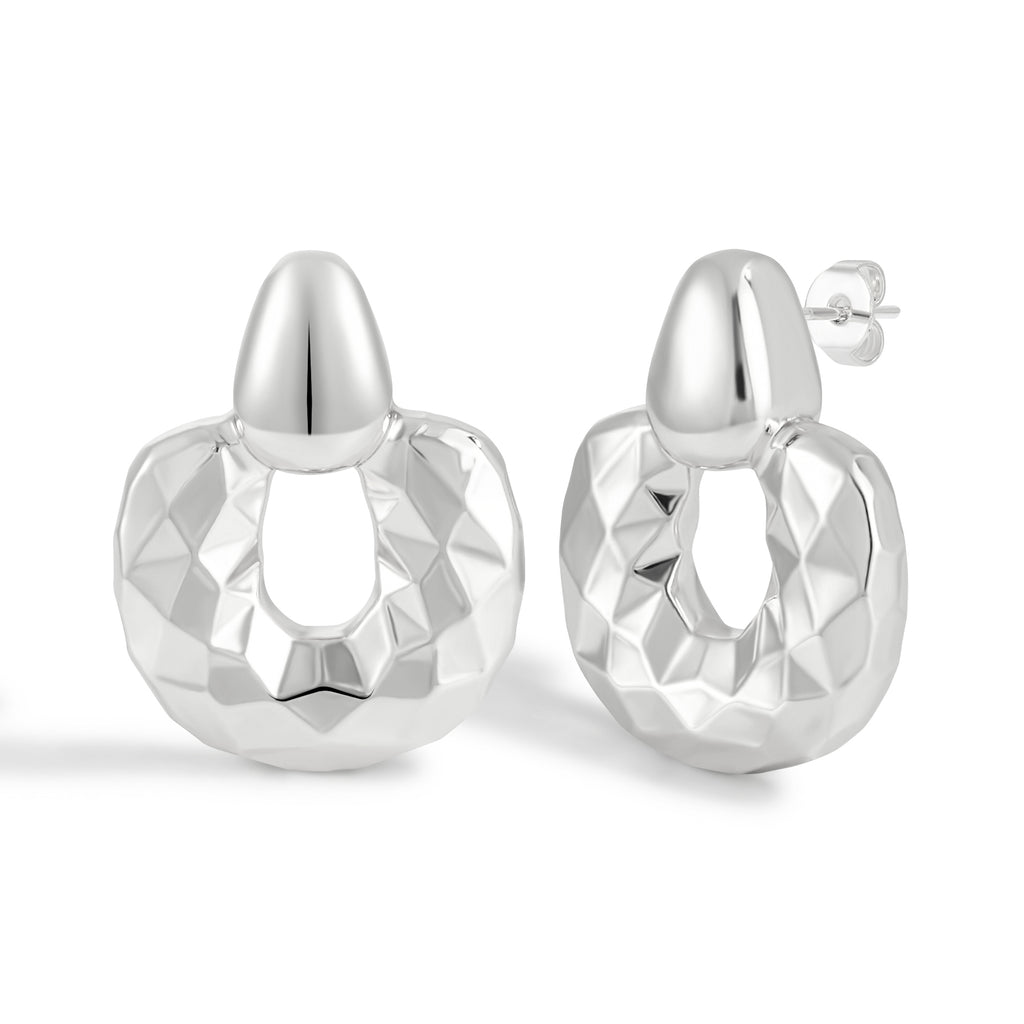 Artisanal Twisted Wire Wrapped Oval Frame Earrings with Handcrafted Appearance
